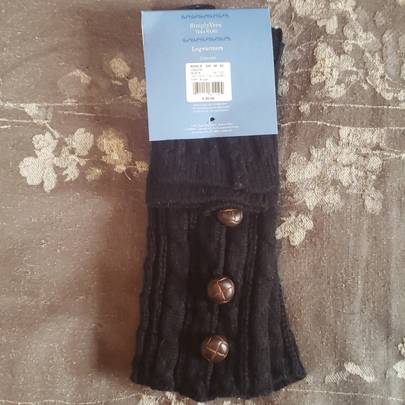 Black Cable Knit Leg Warmers - Picture 2 of 3